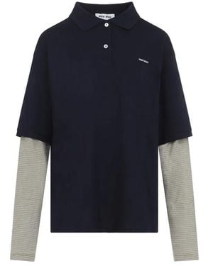 Miu Miu Oliva Cotton Polo - Blue