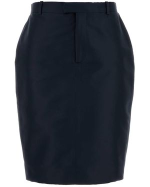 Gucci Silk Faille Skirt - Blue