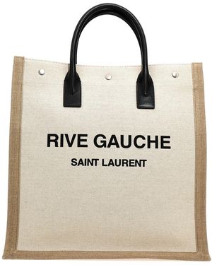 Saint Laurent 'Rive Gauche North/South' Shopping Bag - Natural