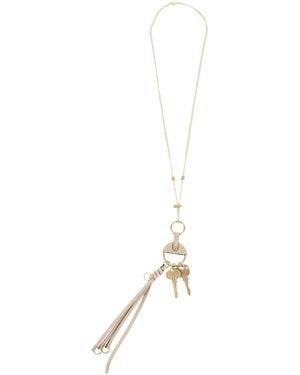 Chloé Keys Charm Pendant Collier Necklace - Metallic