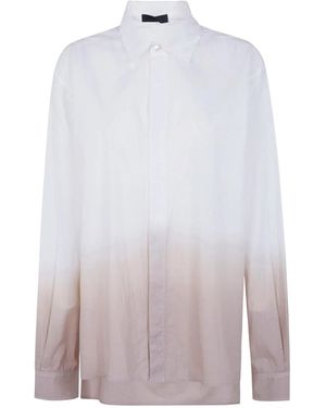 Maria Calderara Shaded Cotton Muslin Shirt - White