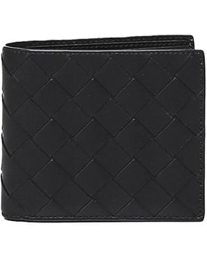 Bottega Veneta Woven Bi-Fold Wallet - Black