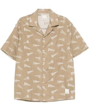 Emporio Armani Emporio Armani Logo-Pattern Shirt - Natural