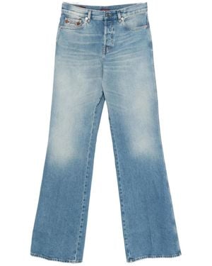 Gucci Cotton Denim Flare Trousers - Blue