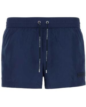 Dolce & Gabbana Logo Swim Shorts - Blue