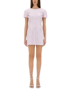 Max Mara Mini Dress With Rhinestones - White