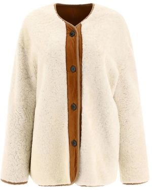 Giovi Reversible Shearling Jacket - Natural