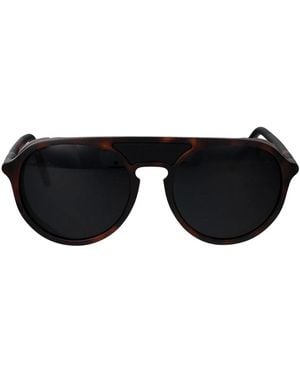 Vuarnet Matte Havana Injectate Sunglasses - Black