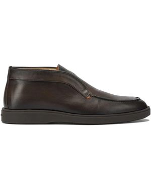 Santoni Leather Loafers - Brown