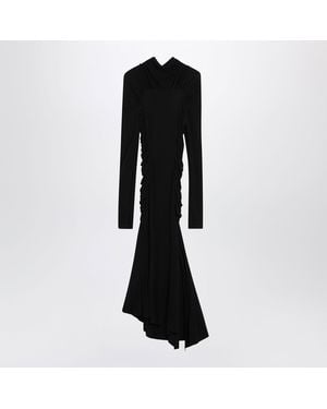 Victoria Beckham Midi Highneck Dress - Black