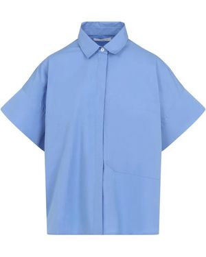 Co. Light Boxy Ss Tton Shirt - Blue