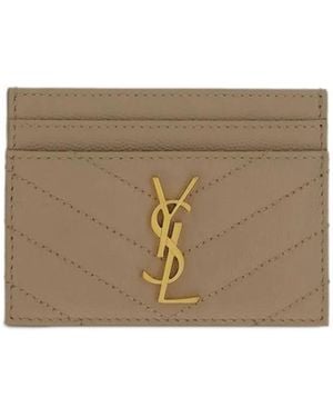 Saint Laurent Portacarte Cassandre - Natural