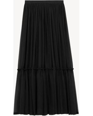 Saint Laurent Ruffled Skirt - Black