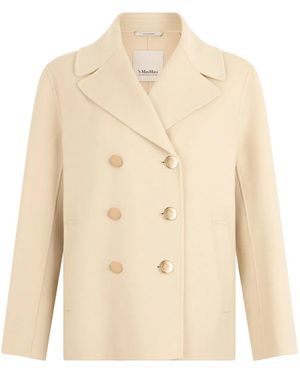 Max Mara S Max Mara Double-Breasted Wool Jacket - Natural