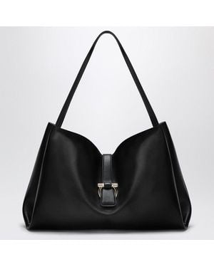 Ferragamo Large Leather Tote Bag - Black