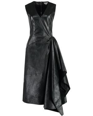 Bottega Veneta Leather Dress - Black