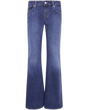 7 For All Mankind "Low Flare" Low Waist Flared Denim - Blue