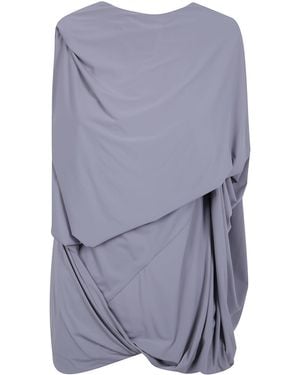 Entire studios Lycra Side Drape Top - Blue