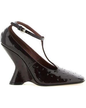 Dries Van Noten Sculptural Heel Pumps - Red
