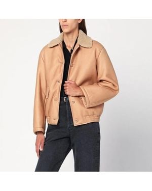Salvatore Santoro Nude Leather Bomber Jacket - Black