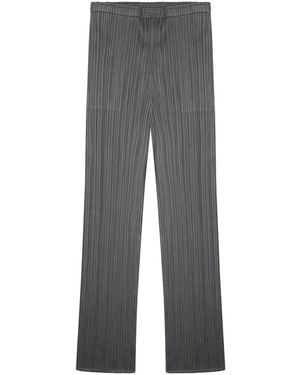 Pleats Please Issey Miyake Straight Pants - Gray