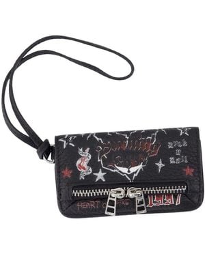 Zadig & Voltaire Rock Keyring Wallet On Chain - Black