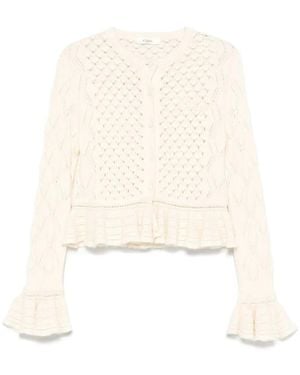 Chloé Cotton Blend Cardigan - White