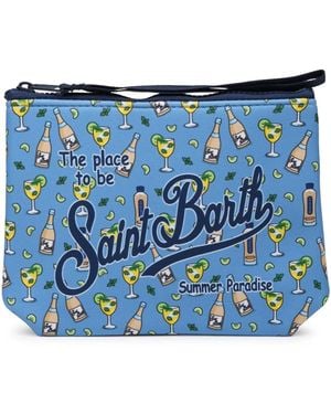 MC2 Saint Barth Aline Mini Clutch Pouch 15.5 X 21 X 7 Cm - Blue