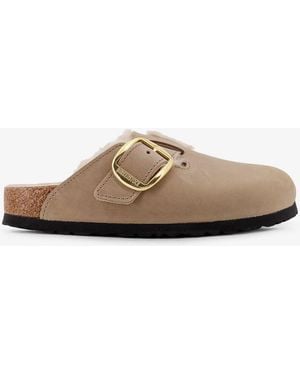 Birkenstock Boston Low Suede Sandals - Brown