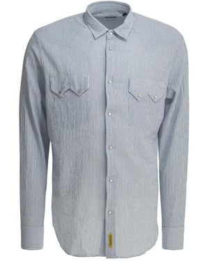 B.D. Baggies "Rodeo Seersucker" Casual Shirt - Blue