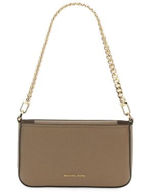 MICHAEL Michael Kors Dove Cow Leather Shoulder Bags - Gray