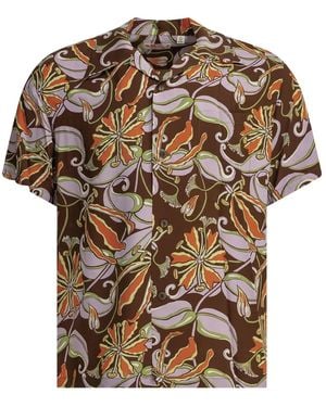 Sun Surf "Spider Lily" Casual Shirt - Brown