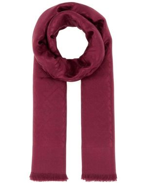Fendi Tyrian Silk Blend Scarf - Red