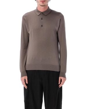 John Smedley Bradwell Cotton Polo - Grey