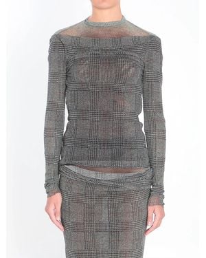 Jean Paul Gaultier Body Shadow And Prince Of Wales Top - Gray