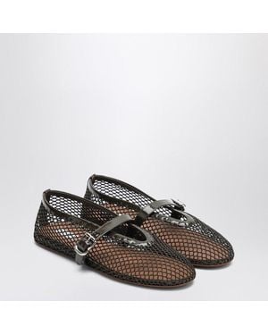 Alaïa Khaki Mesh Ballerina - Brown