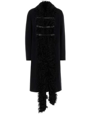 Fendi Wool Blend Coat - Black
