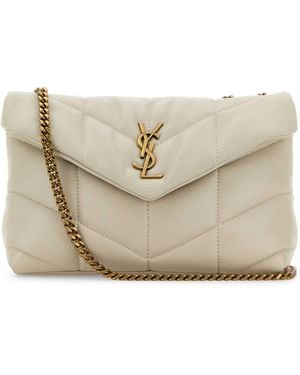 Saint Laurent Ysl Mini Bag (Mono) - Natural