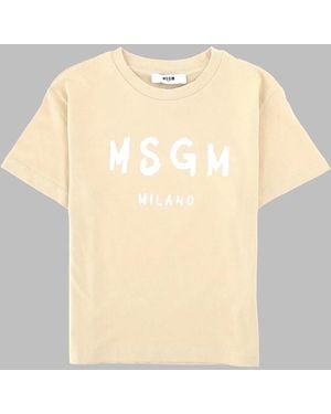 MSGM Jersey T-Shirt - Natural