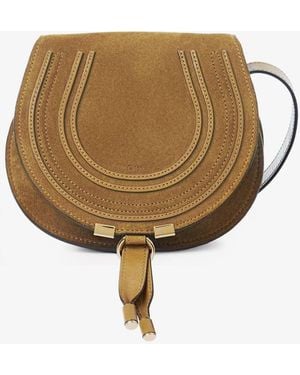 Chloé Marcie Small Leather Shoulder Bag - Natural