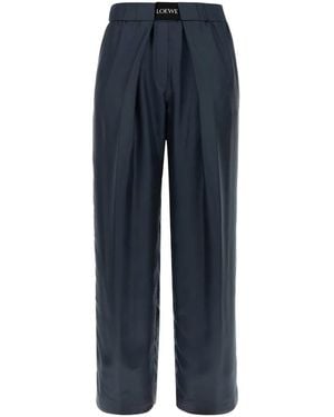 Loewe Graphite Silk Pant - Blue