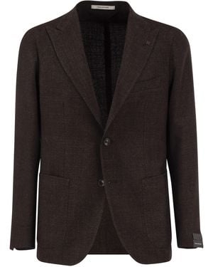 Tagliatore Virgin Wool And Silk Single-Breasted Blazer - Black