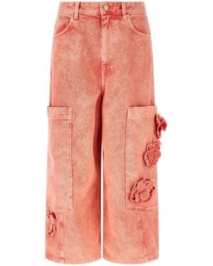 Ganni Cropped Jeans - Orange