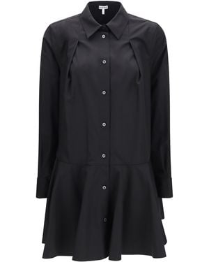 Loewe Cotton Shirt Dress - Black
