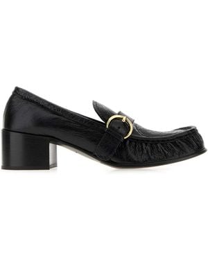 Miu Miu Leather Loafers - Black