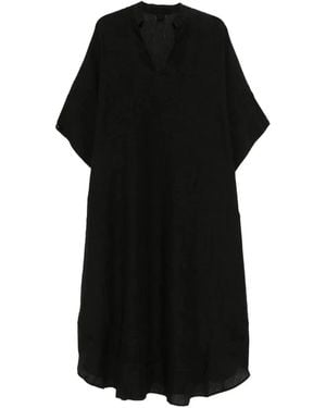 120% Lino Linen Kaftan - Black