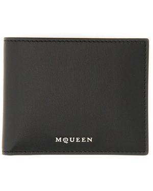 McQueen Wallet With Logo - Black