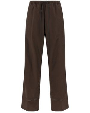 Yves Salomon Relaxed Drawstring Pant - Brown
