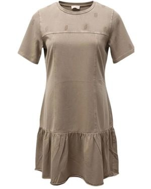 Liu Jo Wool Mini Length Dresses - Natural