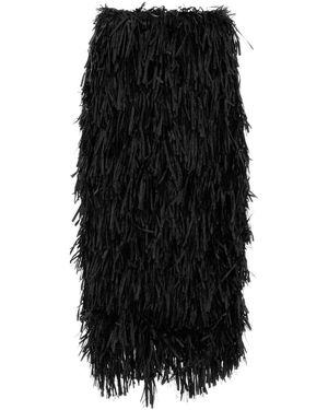 Co. Fringe Skirt - Black